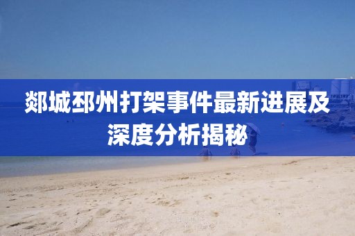 郯城邳州打架事件最新进展及深度分析揭秘