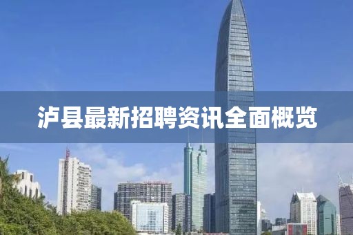 泸县最新招聘资讯全面概览