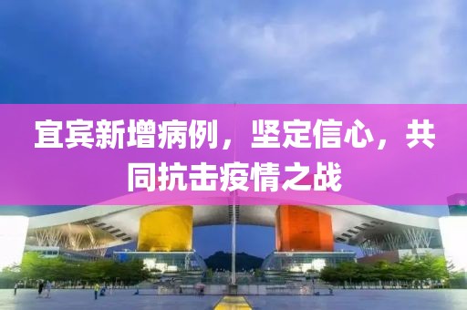 宜宾新增病例，坚定信心，共同抗击疫情之战