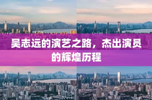 吴志远的演艺之路，杰出演员的辉煌历程