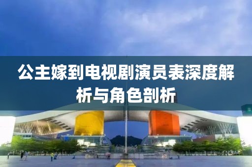 公主嫁到电视剧演员表深度解析与角色剖析