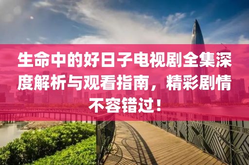 生命中的好日子电视剧全集深度解析与观看指南，精彩剧情不容错过！