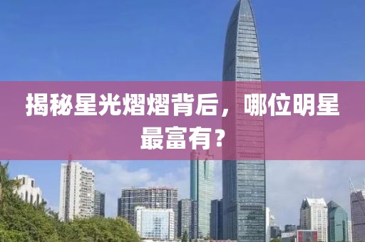 揭秘星光熠熠背后，哪位明星最富有？