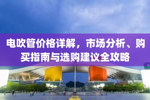 电吹管价格详解，市场分析、购买指南与选购建议全攻略