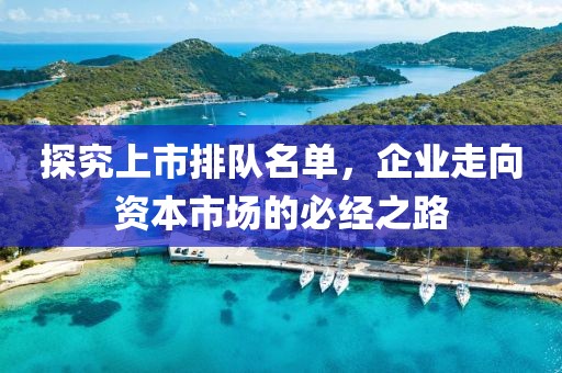 探究上市排队名单，企业走向资本市场的必经之路