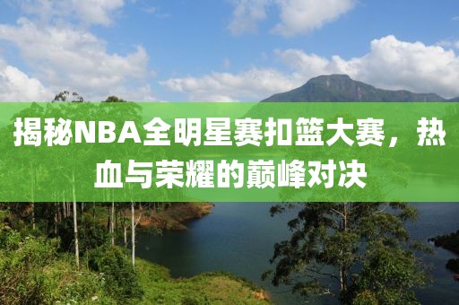 揭秘NBA全明星赛扣篮大赛，热血与荣耀的巅峰对决