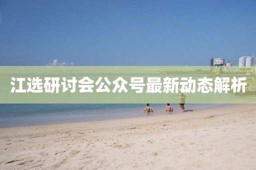 江选研讨会公众号最新动态解析