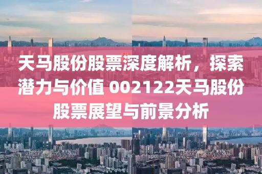 天马股份股票深度解析，探索潜力与价值 002122天马股份股票展望与前景分析