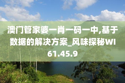 澳门管家婆一肖一码一中,基于数据的解决方案_风味探秘WI61.45.9