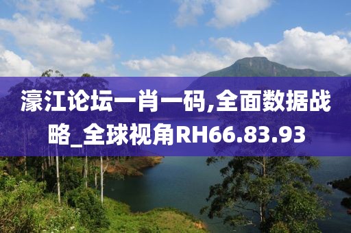 濠江论坛一肖一码,全面数据战略_全球视角RH66.83.93