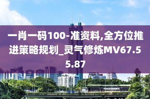 一肖一码100-准资料,全方位推进策略规划_灵气修炼MV67.55.87
