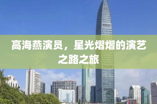 高海燕演员，星光熠熠的演艺之路之旅