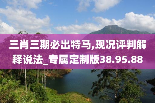 三肖三期必出特马,现况评判解释说法_专属定制版38.95.88
