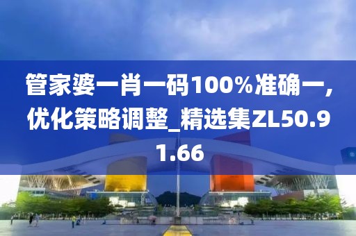 管家婆一肖一码100%准确一,优化策略调整_精选集ZL50.91.66