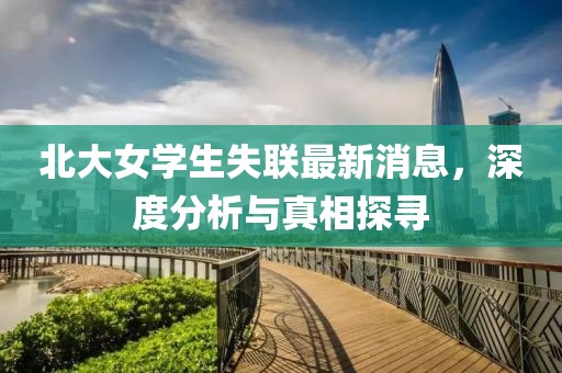 北大女学生失联最新消息，深度分析与真相探寻