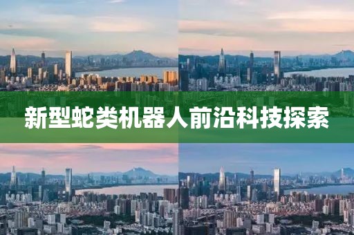 新型蛇类机器人前沿科技探索