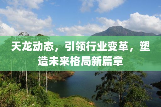 天龙动态，引领行业变革，塑造未来格局新篇章