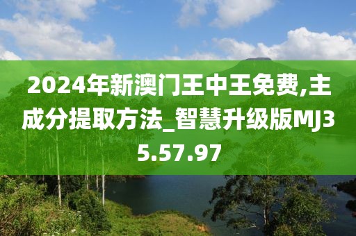 2024年新澳门王中王免费,主成分提取方法_智慧升级版MJ35.57.97