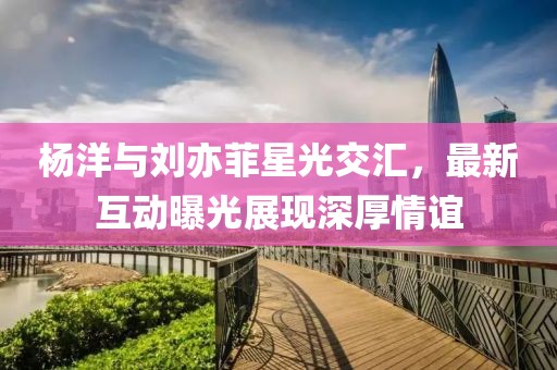 杨洋与刘亦菲星光交汇，最新互动曝光展现深厚情谊