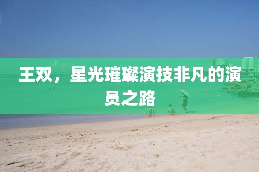 王双，星光璀璨演技非凡的演员之路
