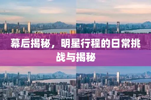 幕后揭秘，明星行程的日常挑战与揭秘