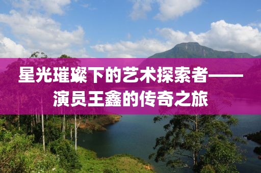 星光璀璨下的艺术探索者——演员王鑫的传奇之旅