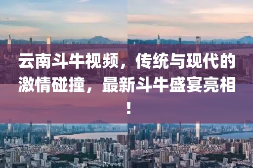 云南斗牛视频，传统与现代的激情碰撞，最新斗牛盛宴亮相！