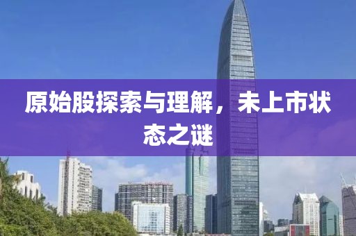 原始股探索与理解，未上市状态之谜