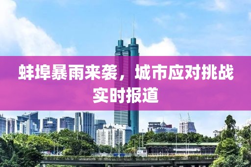 蚌埠暴雨来袭，城市应对挑战实时报道