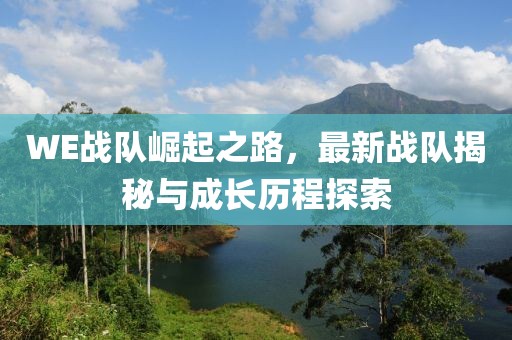 WE战队崛起之路，最新战队揭秘与成长历程探索