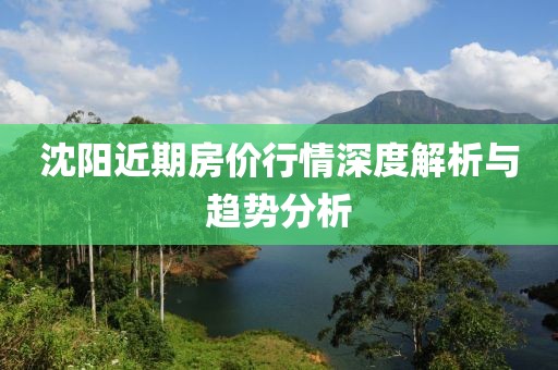 沈阳近期房价行情深度解析与趋势分析