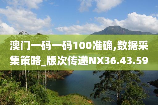 澳门一码一码100准确,数据采集策略_版次传递NX36.43.59