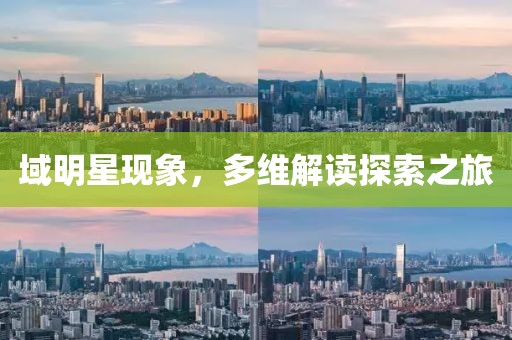 域明星现象，多维解读探索之旅
