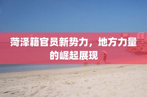 菏泽籍官员新势力，地方力量的崛起展现