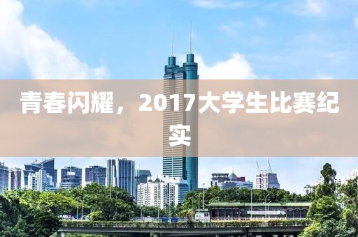 青春闪耀，2017大学生比赛纪实