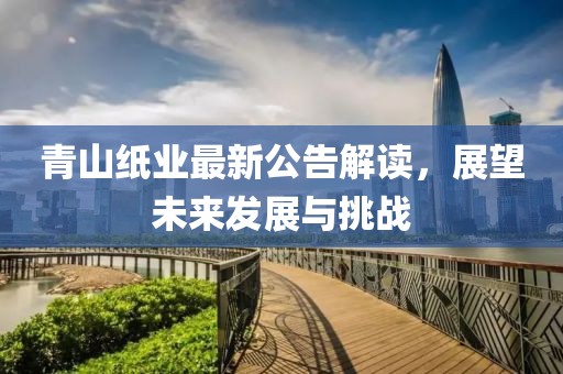 青山纸业最新公告解读，展望未来发展与挑战