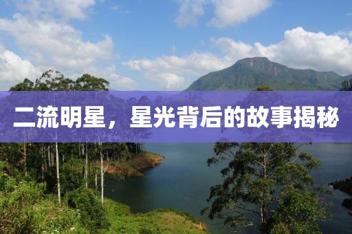 二流明星，星光背后的故事揭秘