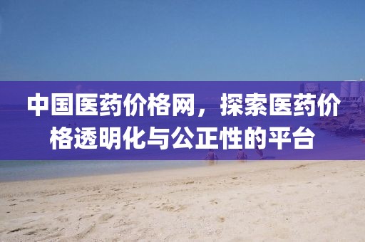 中国医药价格网，探索医药价格透明化与公正性的平台