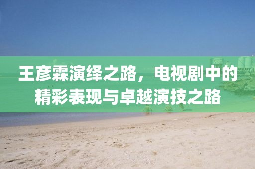 王彦霖演绎之路，电视剧中的精彩表现与卓越演技之路