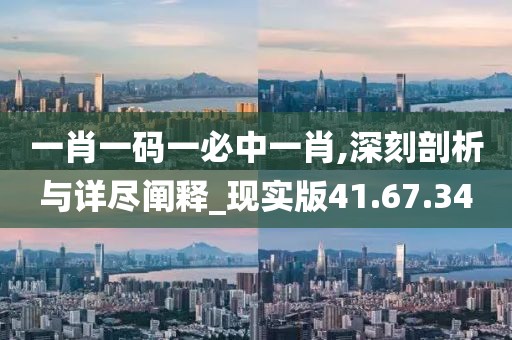 一肖一码一必中一肖,深刻剖析与详尽阐释_现实版41.67.34