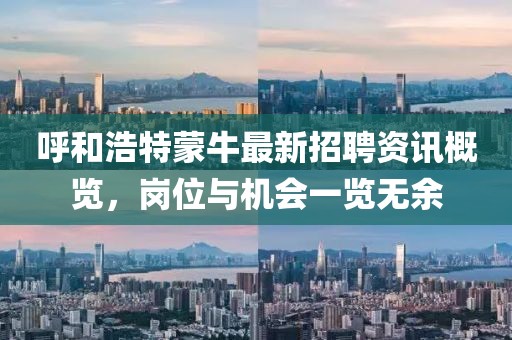 呼和浩特蒙牛最新招聘资讯概览，岗位与机会一览无余