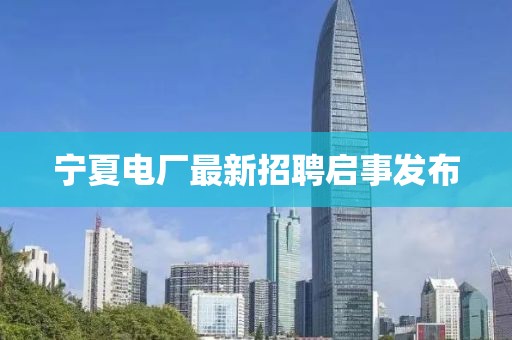 宁夏电厂最新招聘启事发布