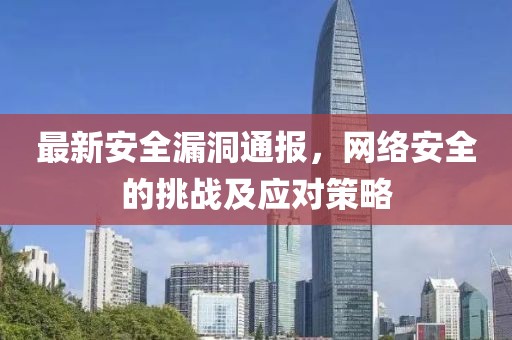 最新安全漏洞通报，网络安全的挑战及应对策略