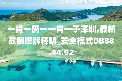一肖一码一一肖一子深圳,最新数据挖解释明_安全模式DB88.44.92
