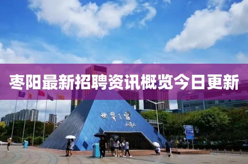枣阳最新招聘资讯概览今日更新