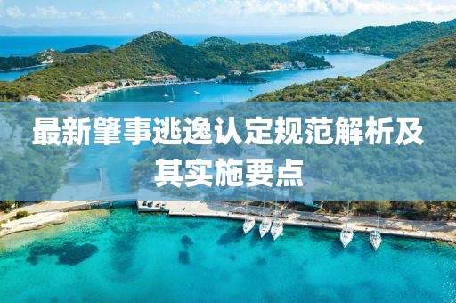 最新肇事逃逸认定规范解析及其实施要点