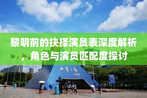 黎明前的抉择演员表深度解析，角色与演员匹配度探讨
