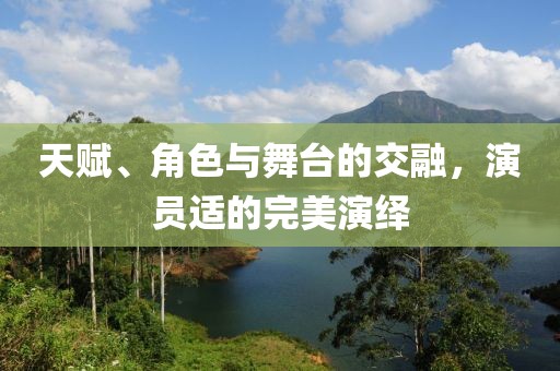 天赋、角色与舞台的交融，演员适的完美演绎