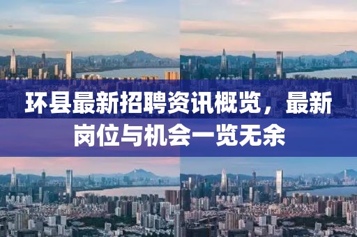环县最新招聘资讯概览，最新岗位与机会一览无余