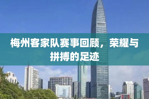 梅州客家队赛事回顾，荣耀与拼搏的足迹